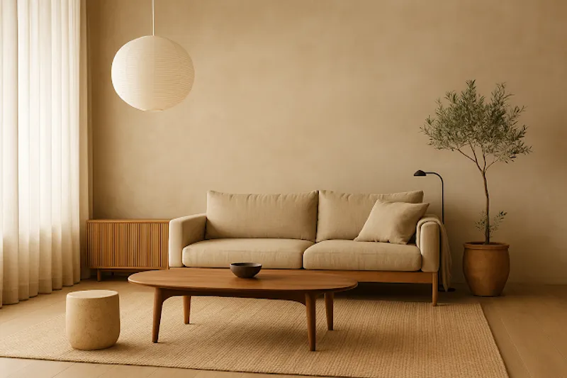 Japandi Living Room Ideas 2025: Warm Minimalism & Earthy Neutrals